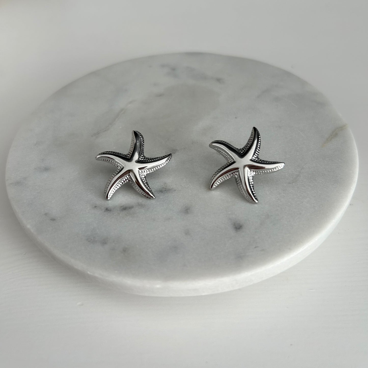 Boucles d’oreilles étoiles de mer- argent