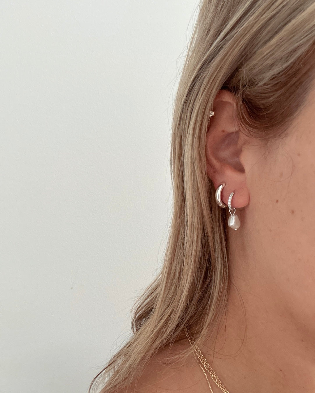 Boucles d’oreilles perle d’eau douce- argent