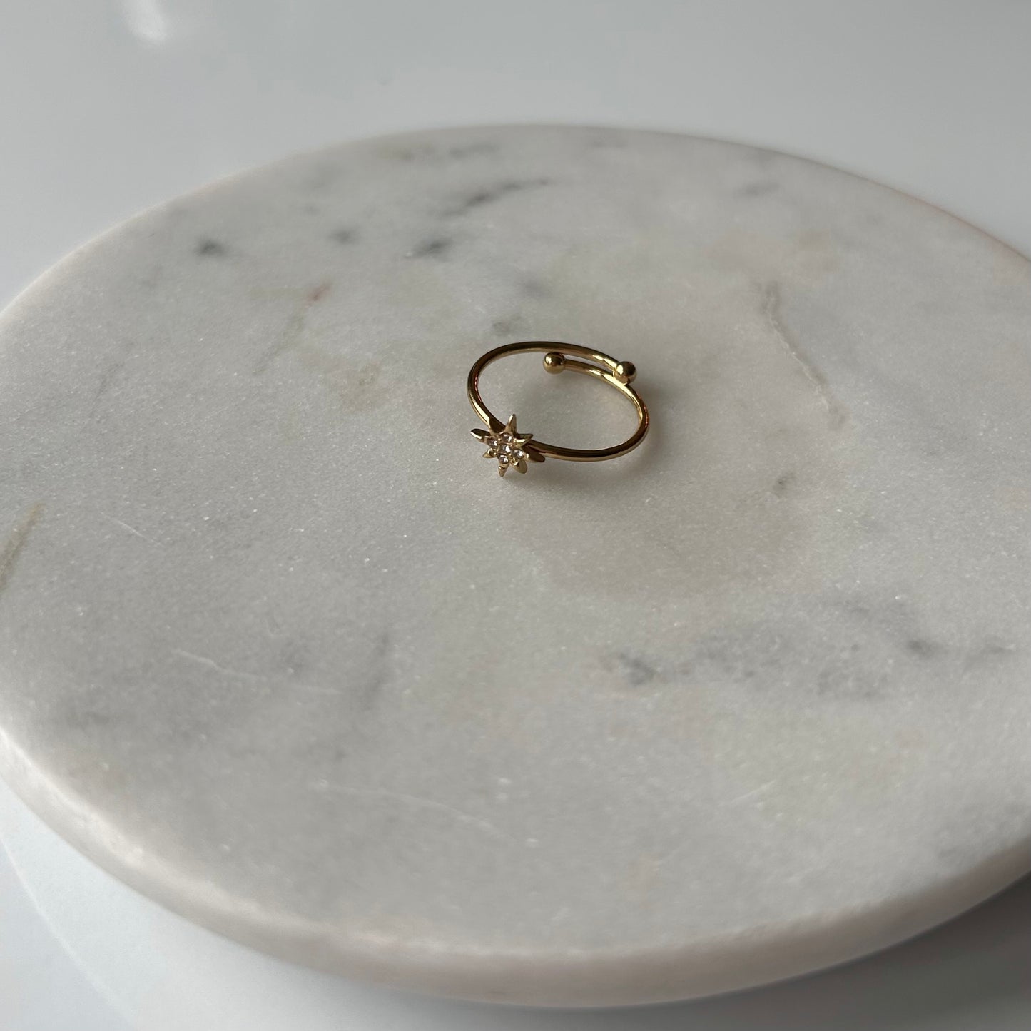 Bague étoile ajustable- or