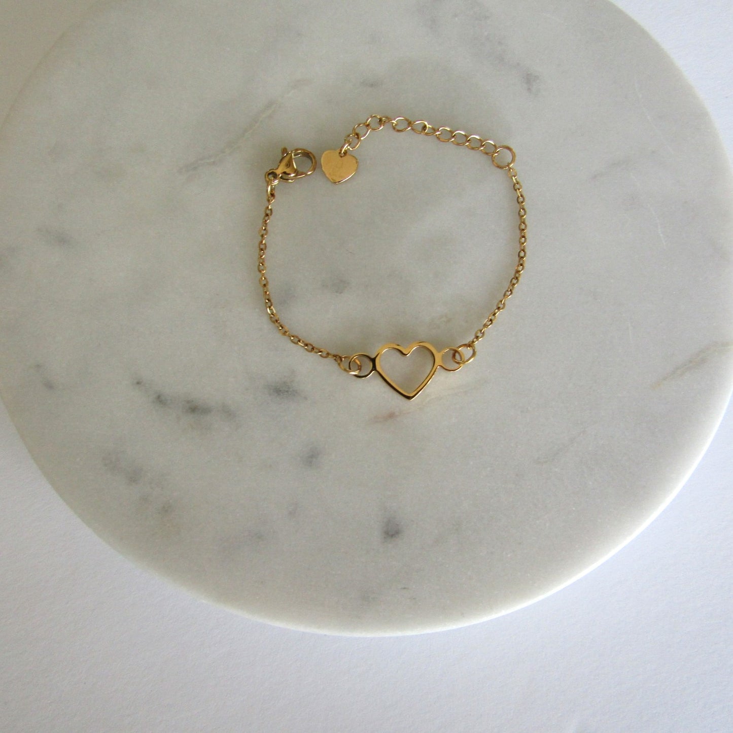 Bracelet coeur enfant- or