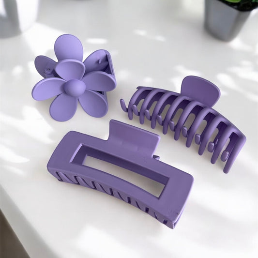Pince à cheveux mauve